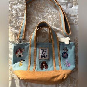 Disney Themed Tote Bag with Patches